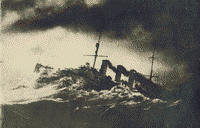Крейсер "Олег" на переходе из Тулона в Бизерту, 12 февраля 1914 года