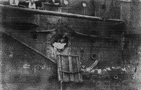Повреждения крейсера "Олег", полученные в Цусимском сражении, 1905 год
