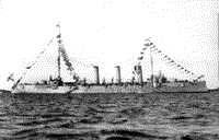 Крейсер "Олег" перед отправкой на Дальний Восток, 1904 год