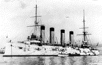 Броненосный крейсер "Баян" в Кронштадте, лето 1903 года