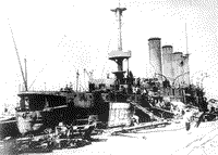 Восстановительные работы на крейсере "Баян", 1905 год