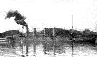 Японский крейсер "Асо" после ремонта в 1913 году