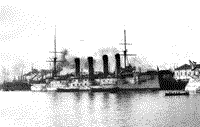 Броненосный крейсер "Баян" в Восточном бассейне Порт-Артура, конец ноября 1904 года