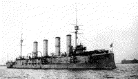 Броненосный крейсер "Адмирал Макаров" на Кронштадтском рейде, июнь 1914 года