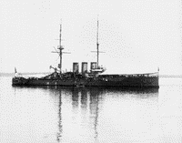 Броненосный крейсер "Рюрик" на Ревельском рейде