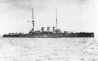 Броненосный крейсер "Рюрик" на малом ходу у Лапвика, 1914-1915 годы