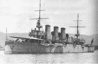 Турецкий крейсер "Меджидие" в Салониках, 1911 год