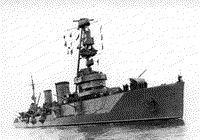 Гвардейский крейсер "Красный Крым" возвращается в Севастополь, 5 ноября 1944 года