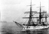 Крейсер 2-го ранга "Разбойник" во время маневров в Тихоокеанских водах