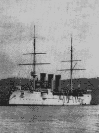 Крейсер "Боярин" на внутреннем рейде Порт-Артура