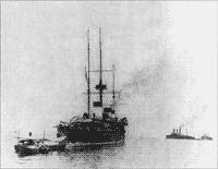Корабли отряда контр-адмирала О.А.Энквиста "Жемчуг", "Аврора" и "Олег" на рейде Манилы, июнь-октябрь 1905 года