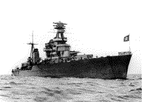 Крейсер "Киров" на рейде накануне Великой Отечественной войны, 1941 год