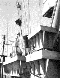 Сигнальщики на мостике крейсера "Киров", 1950-е годы