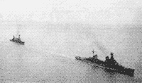 Крейсера "Ворошилов" и "Красный Кавказ" возвращаются в Севастополь, ноябрь 1944 года