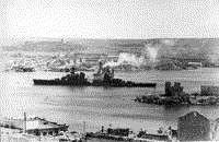 Крейсера "Ворошилов" и "Красный Кавказ" в Севастополе, 1949 год