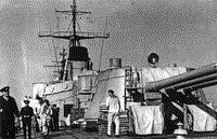 На палубе крейсера "Слава", 1960-е годы