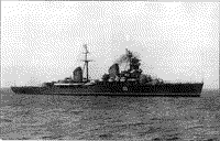 Крейсер "Молотов" во время проведения приемо-сдаточных испытаний после ремонта и модернизации, 1955 год