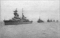 Легкий крейсер "Фрунзе" и эсминцы проекта 30-бис