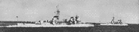 Легкие крейсера "Эмануэле Филиберто Дука д'Аоста" и "Евгений Савойский" (справа) во время маневров, 1930-е годы