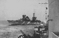 Легкий крейсер "Эмануэле Филиберто Дука д'Аоста" в составе конвоя, март 1942 года
