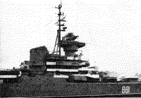 Носовая надстройка и фок-мачта крейсера "Свердлов", июль 1976 года