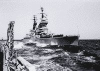 Крейсер "Дзержинский" в Северной Атлантике, апрель 1970 года
