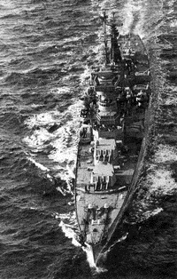 Легкий крейсер "Мурманск" в походе, апрель 1970 года