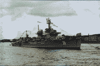 Легкий крейсер "Адмирал Макаров" на Неве, Ленинград 1955 год