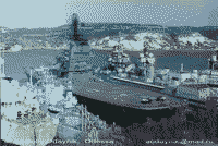 Противолодочный крейсер "Москва" в отстое, начало 1990-х годов