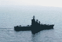 Противолодочный крейсер "Ленинград" в Средиземном море, апрель 1990 года