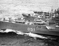 ТАКР "Киев", танкер "Днестр" и СКР пр. 1135, 1987 год