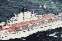 Тяжелый авианесущий крейсер "Киев" в Атлантическом океане, 1982 год