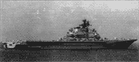 Тяжелый авианесущий крейсер "Минск" во время испытаний, 1978 год