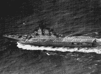 Тяжелый авианесущий крейсер "Минск" во время испытаний, 1978 год