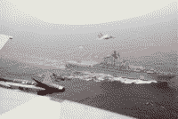 Тяжелый авианесущий крейсер "Минск" в Японском море, 10 февраля 1983 года