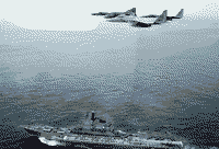Тяжелый авианесущий крейсер "Минск" в Японском море, 10 февраля 1983 года