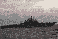 Тяжелый авианесущий крейсер "Минск" в Тихом океане, апрель 1986 года
