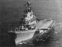 Тяжелый авианесущий крейсер "Новороссийск" в море, 1984 год