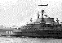 Тяжелый авианесущий крейсер "Новороссийск" в Тихом океане, 1985 год