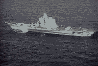 Тяжелый авианесущий крейсер "Баку" в Средиземном море, июнь 1988 года
