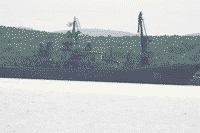 Тяжелый атомный ракетный крейсер "Адмирал Лазарев" в заливе Стрелок, 2 августа 2008 года