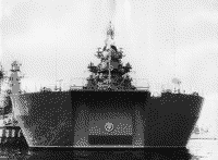 Тяжелый атомный ракетный крейсер "Калинин" и ракетный крейсер "Маршал Устинов" в Североморске