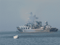 Ракетный крейсер "Москва" уходит из Севастополя, 27 сентября 2006 года 12:32