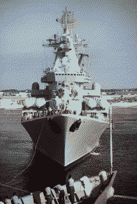 Ракетный крейсер "Маршал Устинов" в Мэйпорте (США), 16 июля 1991 года