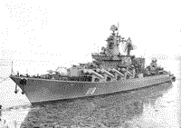 Ракетный крейсер "Червона Украина" выходит на испытания, 1988-1989 годы