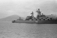 Ракетный крейсер "Червона Украина" в составе Камчатской флотилии, июль 1992 года