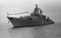 Ракетный крейсер "Червона Украина" в составе Камчатской флотилии, июль 1992 года