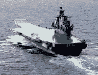 Тяжелый авианесущий крейсер "Адмирал Кузнецов" в Средиземном море, декабрь 1991 года