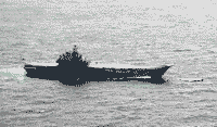 Тяжелый авианесущий крейсер "Адмирал Кузнецов" в Средиземном море, декабрь 1991 года