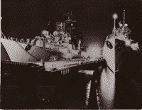 Большой противолодочный корабль "Сообразительный" у пирса в Североморске, 1983 год